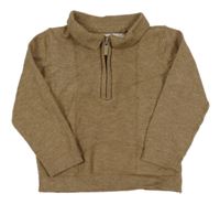 Hnědý svetr s límečkem F&F