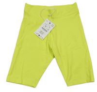 Nové - Neonově žluté elastické kraťasy Zara
