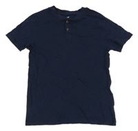 Tmavomodré tričko H&M