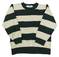 Zeleno-béžový pruhovaný svetr H&M