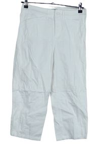 Dámské bílé plátěné capri kalhoty s madeirou Croft&Barrow