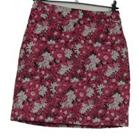 Dámská tmavorůžová květovaná sukně Warehouse 