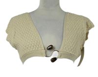 Nové - Dámské béžové pletené bolerko se sponou Musera 