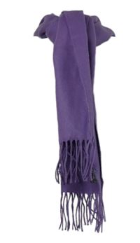 Dásmká fialová šála s třásněmi Cashmink