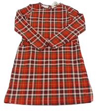 Červeno-modro-bílé kostkované šaty H&M