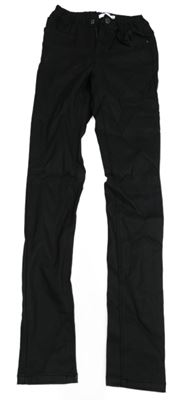 Černé koženkové skinny kalhoty Name it