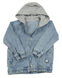 Světlemodrá riflová budna s kapucí Matalan