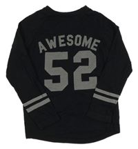 Černé triko s nápisem a číslem Nutmeg