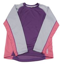 Fialovo-modro-růžové sportovní funkční triko Crivit