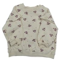 Smetanová květinová mikina F&F