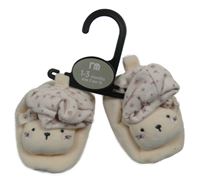 Nové - Světlerůžové plyšové capáčky s králíčke Mothercare