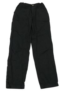 Černé plátěné kalhoty