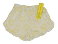 Nové - bílo-žluté květované kraťasy Shein