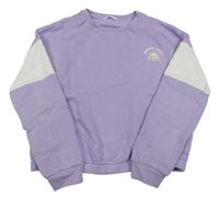 Fialovo-bílá oversize mikina M&S