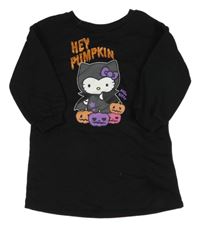 Černé teplákové šaty s Hello Kitty a dýněmi H&M