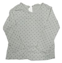 Bílé puntíkované triko H&M