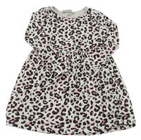 Šedo-černé šaty s leopardím vzorem Matalan