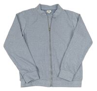Modro-bílá vzorovaná tepláková bunda River Island