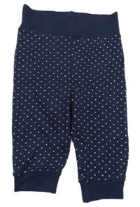 Tmavomodré puntíkaté lehké tepláky Topomini