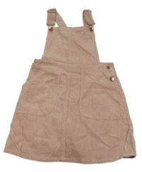 Světlerůžové manšestrové laclové šaty Primark