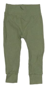 Khaki žebrované tepláky George