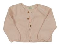 Světlerůžový propínací svetr Primark