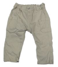 Béžové lehké rifle s kapsami H&M