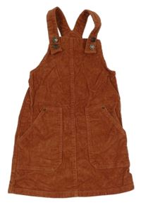 Cihlové manšestrové laclové šaty George