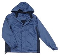 Tmavomodrá šusťáková sportovní funkční bunda s kapucí Crivit