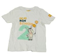 Bílé narozeninové tričko s oslíkem 