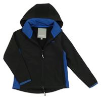 Černo-modrá softshellová bunda s kapucí Bench