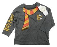 Nové - Tmavošedé triko s potiskem - Harry Potter 