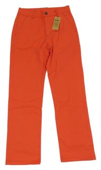 Nové - červené chino plátěné kalhoty 
