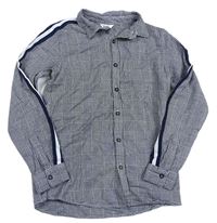 Tmavomodrá vzorovaná košile s pruhy M&Co
