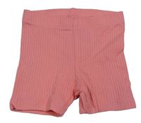 Růžové žebrované elastické kraťasy zn. H&M