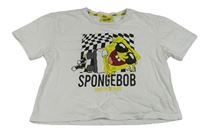 Bílé crop tričko se Spongebobem Primark
