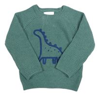 Zelený svetr s dinosasurem Primark