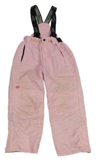 Růžové šusťákové oteplovačky s odepínacími kšandami Tog24