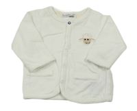 Bílá propínací mikina s ovečkou Ergee