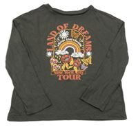 Hnědé triko s potiskem TU 