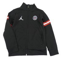 Černá propínací fotbalová mikina Paris Saint Germain s logem Nike Jordan