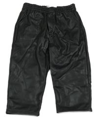 Černé koženkové kalhoty Zara 