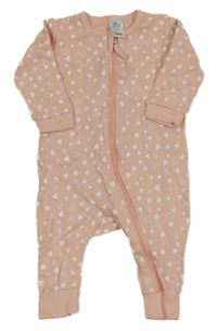 Světlerůžový srdíčkovaný overal s myškou Topomini 