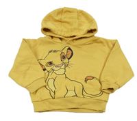 Žlutá oversize mikina se Simbou a kapucí Primark