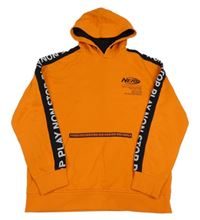 Oranžovo-černá mikina Nerf s kapucí C&A