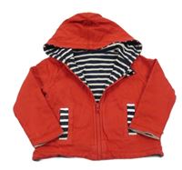 Červená propínací oboustranná mikina s kapucí Jojo Maman Bébé