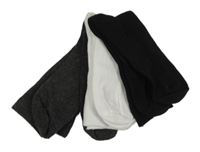 Nové - 3x - Černé + šedé + bílé ponožky vel. 35-38