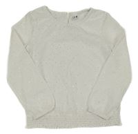 Bílá šifonová halenka s puntíky Yiggy