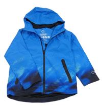 Modro-tmavomodrá šusťáková jarní bunda s kapucí Next
