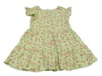 Limetkové lehké květované šaty Matalan